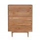 Modern Teakwood Five Drawers Chest Storage Cabinet with Minimalist