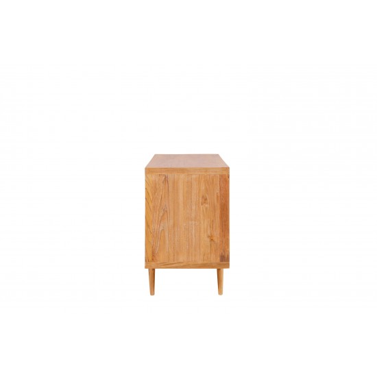 Modern Solid Teakwood Six-Drawer Chest Stackable Office Organizer with Functional Design Teak Storage