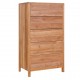 Elegant Vertical Chest with Five Drawers Solid Teakwood Storage Solution