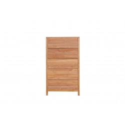 Elegant Vertical Chest with Five Drawers Solid Teakwood Storage Solution