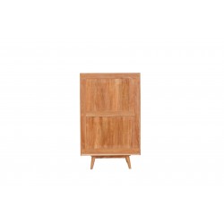 Minimalist Modern Elegance Five-Drawer Solid Teakwood Chest for Living Room or Garage Storage