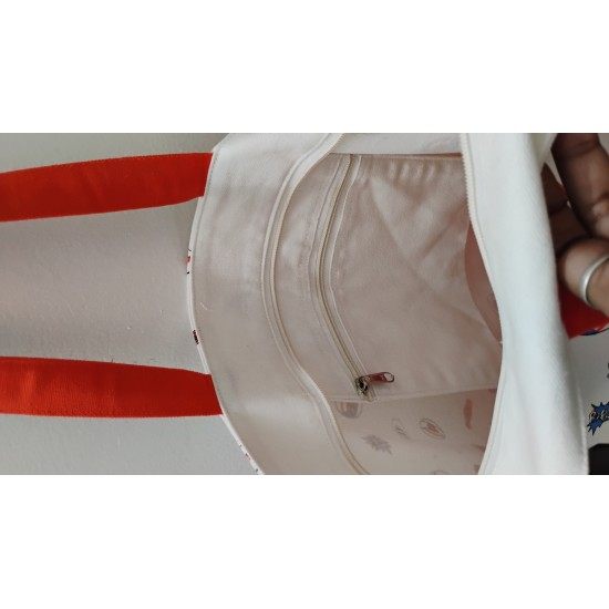 multi color printed Wholesale customize Natural Canvas Tote Bag Handle for Travel beautiful collection bulk price bag