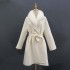 Wholesale Fashion Custom Women Winter Wool Jacket Clothes Ladies Warm  Real Fur Collar Jacket
