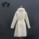 Wholesale Fashion Custom Women Winter Wool Jacket Clothes Ladies Warm  Real Fur Collar Jacket