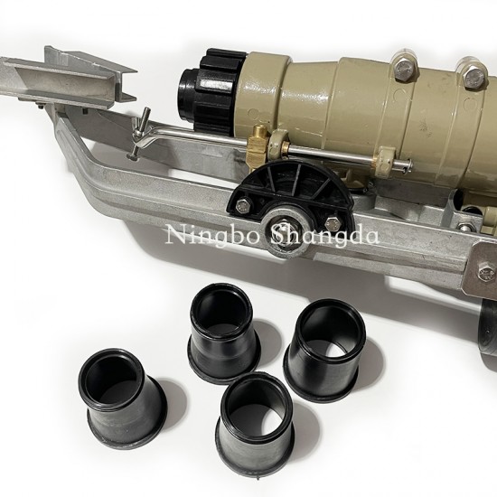 Agricultural Hose Reel Rain Gun Irrigation System 16-46 Degree Elevation Angle 78m Radius Big Gun Sprinkler