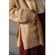 Stand Collar Long Open Plain Brown Sweater Sleeves Women Chunky Knit Womans Crop Sweater
