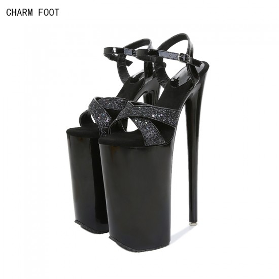 Summer Fashion Shooting with Super High Heel 26cm Model Shoes Women Sandals