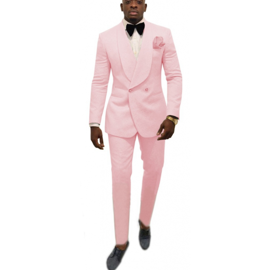 Tailor Made Red Paisley Monogram Big Size Customization of High-end Men's Wedding Suit