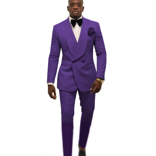 Tailor Made Red Paisley Monogram Big Size Customization of High-end Men's Wedding Suit