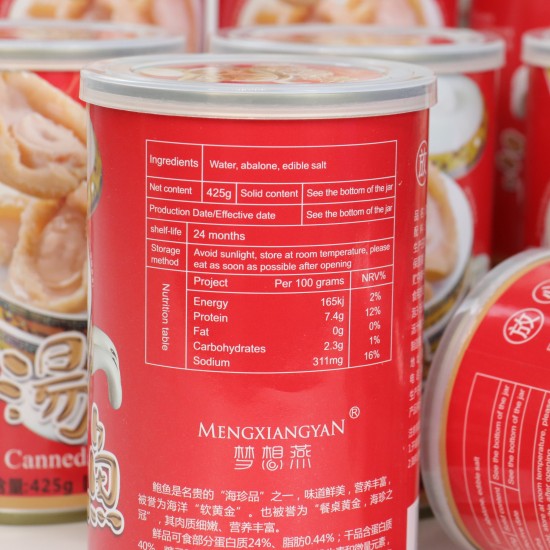 High Quality Seafood Canned Instant Food 1kg Can Private Label Abalone With Wholesale Price