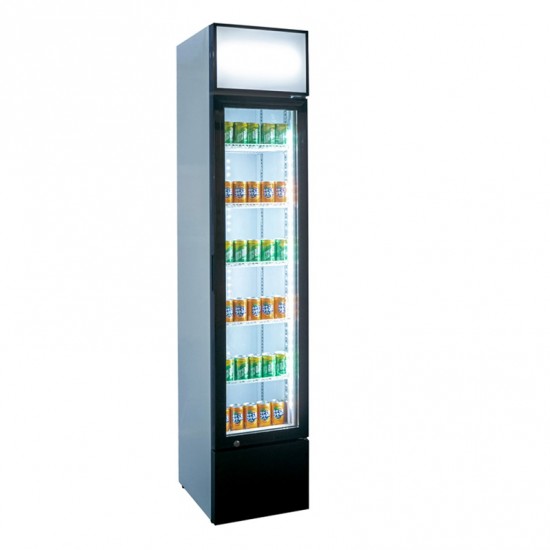 Commercial Cola Upright Showcase Slim Refrigerator Drink Glass Door Cooler