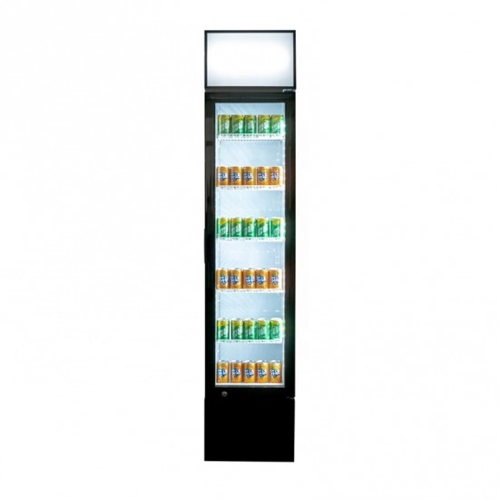 Commercial Cola Upright Showcase Slim Refrigerator Drink Glass Door Cooler