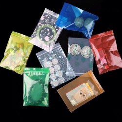 Holographic Reusable Small Ziplock Jewelry Pe Bags