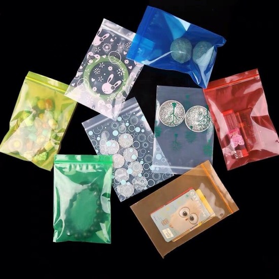 Holographic Reusable Small Ziplock Jewelry Pe Bags