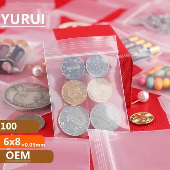 Holographic Reusable Small Ziplock Jewelry Pe Bags