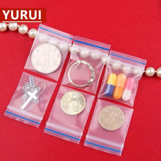Holographic Reusable Small Ziplock Jewelry Pe Bags