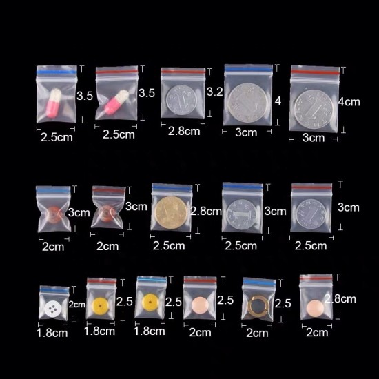 Holographic Reusable Small Ziplock Jewelry Pe Bags