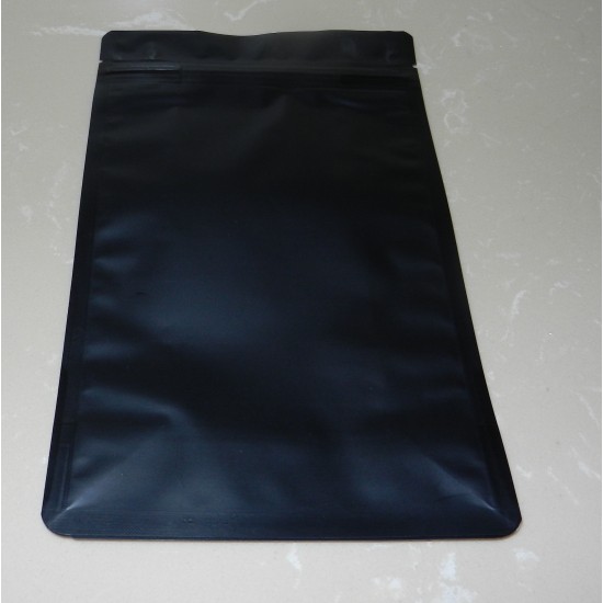 Black Flat Bottom Zipper Foil Pouch Bags with Heat Seal Gravure Printing PET Plastic Gusset Bag Type Food Snack Coffee Packaging