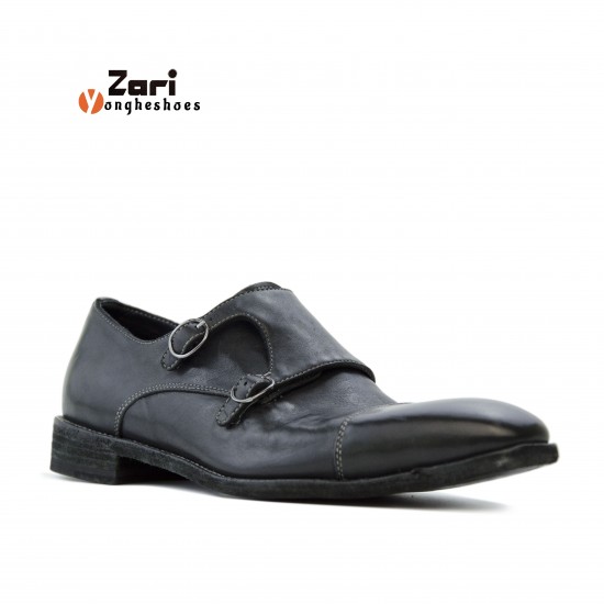 Boutique Retro Monk Dress Shoes Goodyear Formal Grade Square Toe Height Increasing Breathable Slip-On for Party Spring Autumn