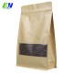 Stock Doypack Pouch Stand up Brown Kraft Paper Packaging Food Bag with Zipper Window
