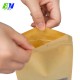 Stock Doypack Pouch Stand up Brown Kraft Paper Packaging Food Bag with Zipper Window