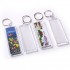 Clear Custom Blank Souvenir Plastic Keyring Frame Photo Picture Insert Acrylic Keychain