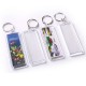 Clear Custom Blank Souvenir Plastic Keyring Frame Photo Picture Insert Acrylic Keychain