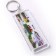 Clear Custom Blank Souvenir Plastic Keyring Frame Photo Picture Insert Acrylic Keychain
