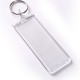 Clear Custom Blank Souvenir Plastic Keyring Frame Photo Picture Insert Acrylic Keychain