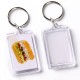 Clear Custom Blank Souvenir Plastic Keyring Frame Photo Picture Insert Acrylic Keychain
