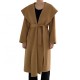 Elegant Belted Cashmere Long Coat Women New Style Office Winter Woolen Coat