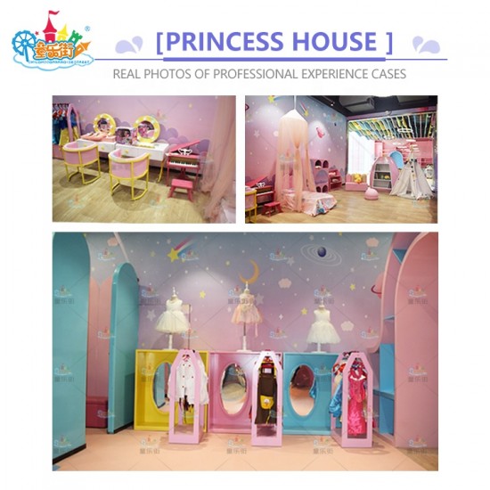 New Dream Theme Role Play Indoor Soft Playground Princess House Playhouse Shoe Cabinet for Kids