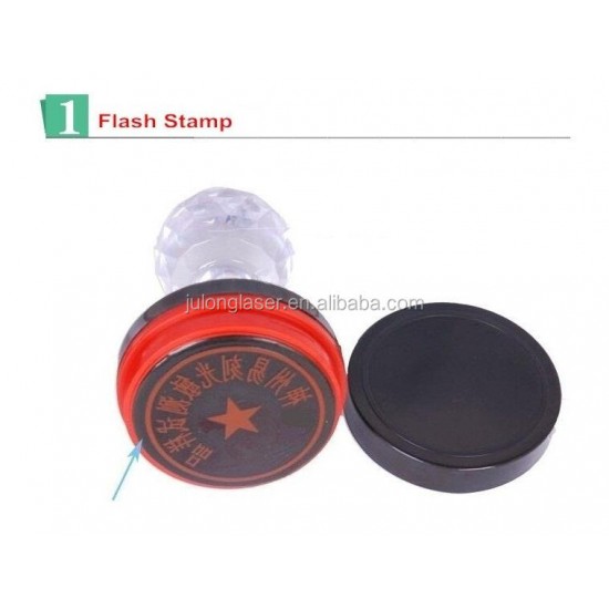 Flash Stamp Keychain Fiscal Stamp Rubber Stamp with 10 Colors Options