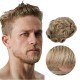Full Swiss Lace Mens Toupee Bleached Knots Real Natural Hairline Mens Hairpieces European Human Hair Replacement System for Men