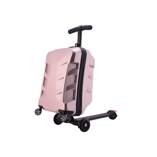 Travelling Bags Wholesale Innovative ABS PC Trolley Luggage Bags Kids Folding Bags Adult Scooter Travel Suitcase