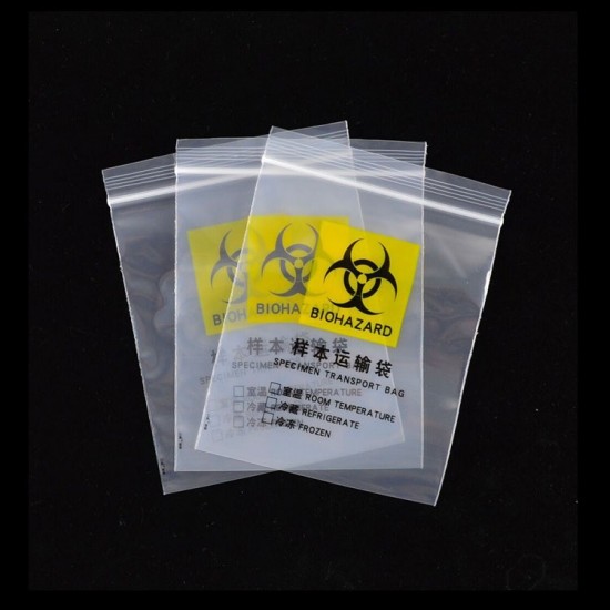95kpa Medical Packing Ziplock Sealing Plastic Lab Pathology Biohazard Specimen Transport Bag