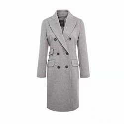 Custom Made Women's Woolen Grey Long Clothes, Autumn and Winter Fashion, High-grade Warmth Preservation