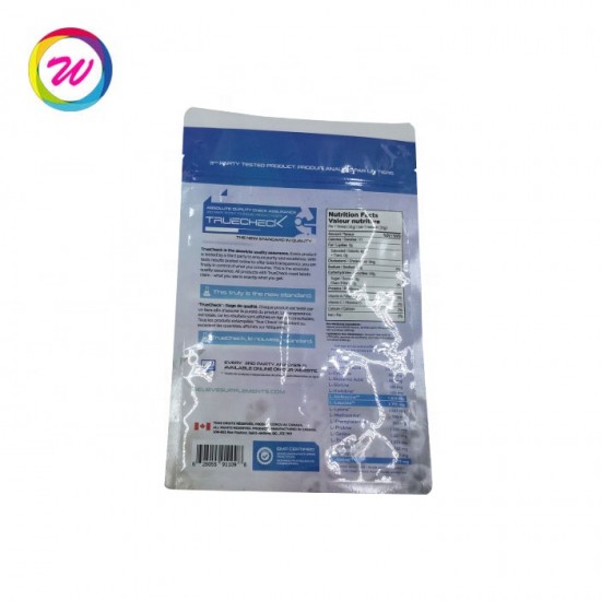 Custom Logo Resealable Stand up Protein Powder Packaging Bag Food Breast Milk Storage Bag Sandwich Bag LDPE Gravure Printing