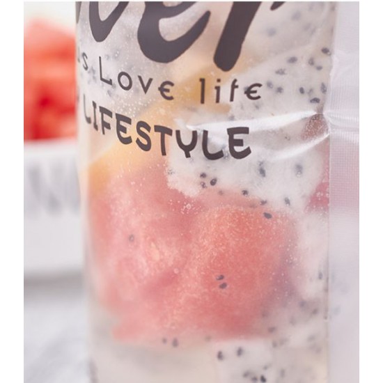 Stand up Plastic Zipper Pack Packaging Bag Drink Pouch With Straw