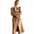 Women Spring Autumn Long 100% Real Wool Cashmere Trench Coat Real Wool Coat