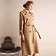 Women Spring Autumn Long 100% Real Wool Cashmere Trench Coat Real Wool Coat