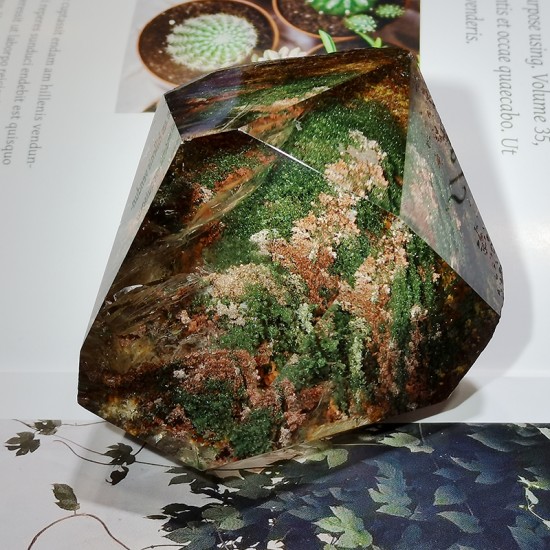 Natural Garden Quartz  Phantom Reiki Crystal Tower Quartz Healing Crystal Polished Garden Quartz Point  Tower