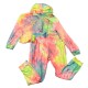 In Stock Women Yummy Brushed Tie Dye Hoodie Long Sleeve Top and Jogger Long Set