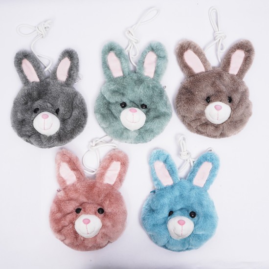Cute Plush Rabbit Bag Fashion Girl Rabbit Fur Handbag Baby Cartoon Bunny Messenger Bag Plush Bags for Kids