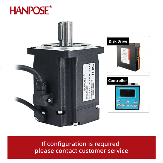 HANPOSE High Performance 60 Servo Motor Kit 60SS40 0.4kw ASD240 220V 1.3N.m 2.5A 3000-6000rpm 400W Ac Servo Motor Drive