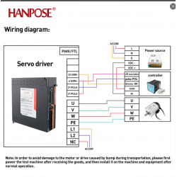 HANPOSE High Performance 60 Servo Motor Kit 60SS40 0.4kw ASD240 220V 1.3N.m 2.5A 3000-6000rpm 400W Ac Servo Motor Drive