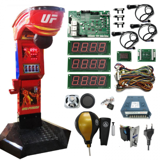 Indoor Adult Sports Ultimate Big Punch Boxing Arcade DIY Kit Coin Pusher with Motherboard Cord Redemption Console Game Console
