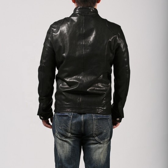 Wholesale Custom High Quality Fashion Hunting Clothes Genuine Leather Coat Apparel Men's Casual Jackets& Coats 2024