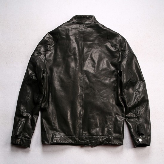 Wholesale Custom High Quality Fashion Hunting Clothes Genuine Leather Coat Apparel Men's Casual Jackets& Coats 2024