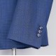 Clothing Manufacturers for Custom Suits Navy Two  Pieces Plaid Slim Fit MTM Wool Mens Business Casual Tailored Suit